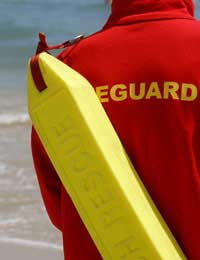 Lifeguards Children Flags Swimmers